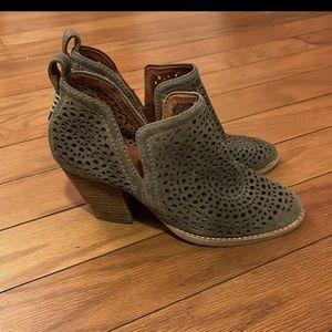 Jeffrey Campbell Boots Womens 6.5 Gray Ankle Cutout Booties